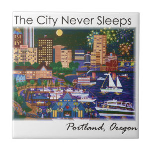 Portland Oregon @ natt Kakelplatta