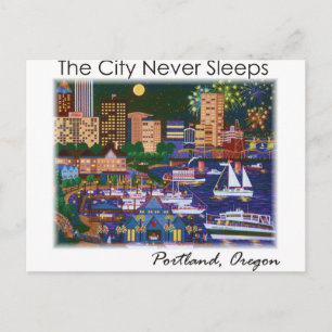 Portland Oregon @ Natt Vykort