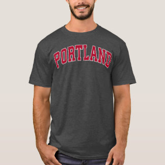 Portland Oregon Or Sports röda retro T Shirt