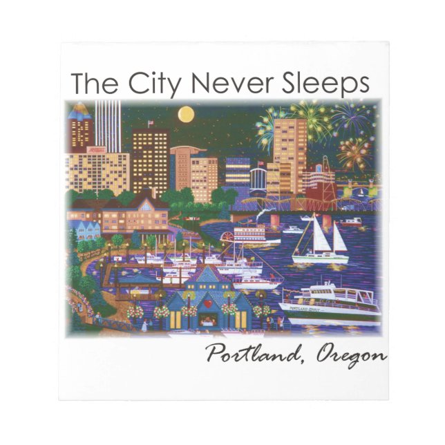 Portland Oregon på natten Anteckningsblock (Framsida)
