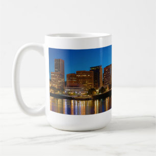 Portland Oregon på nattpanoramat Kaffemugg