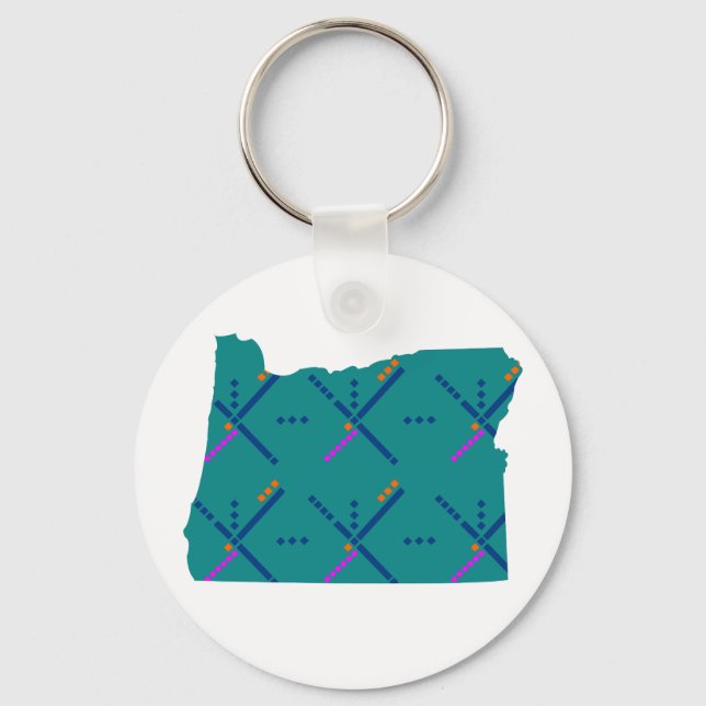 Portland Oregon PDX Airport Carpet Nyckelring (Framsida)