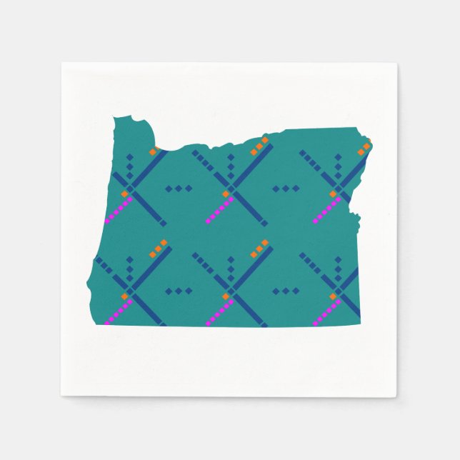 Portland Oregon PDX Airport Carpet Pappersservett (Framsidan)