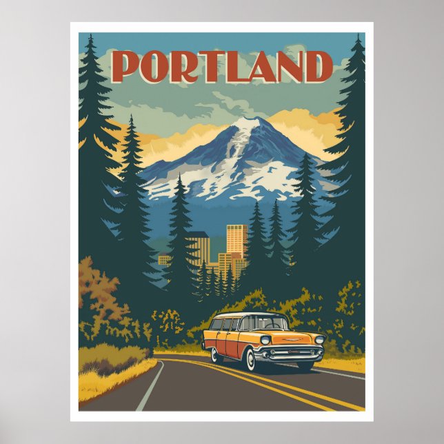 Portland, Oregon Poster (Framsidan)