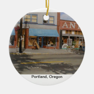 Portland Oregon prydnad Julgransprydnad Keramik
