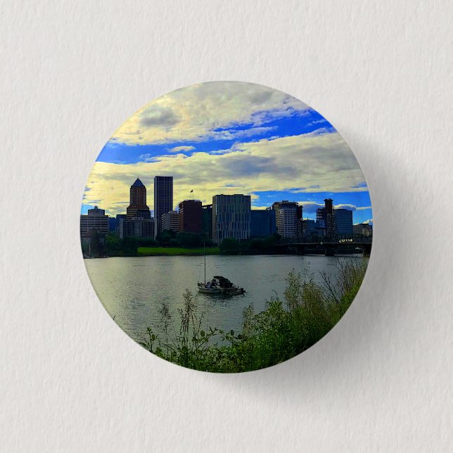 Portland, Oregon Skyline #1-knapp Knapp (Framsida)