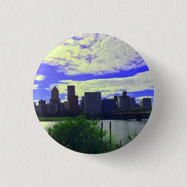 Portland, Oregon Skyline #2 Knapp (Framsida)