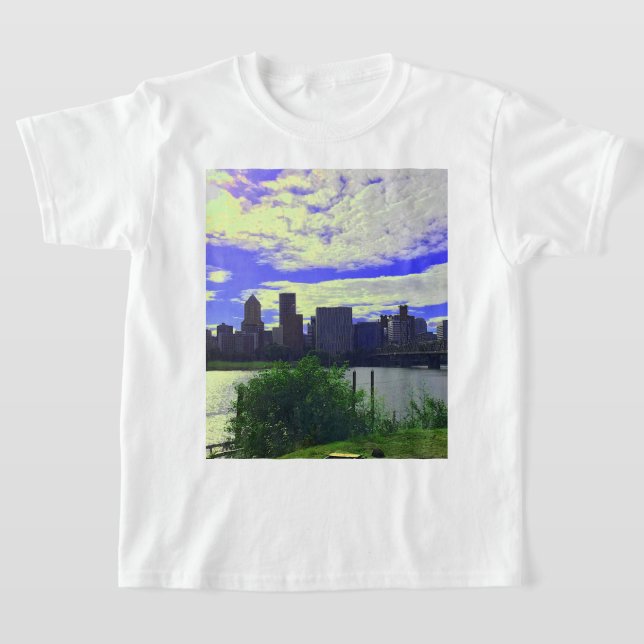 Portland, Oregon Skyline #2 T-Shirt (Laydown)