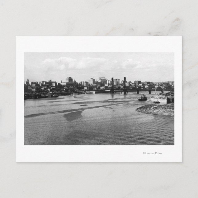 Portland, Oregon Skyline från Willamette River Vykort (Framsida)