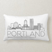 Portland, Oregon Skyline Lumbar Pillow