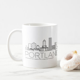 Portland, Oregon Statistiskt styrd Skyline Kaffemugg