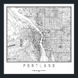 Portland Oregon Street Karta Poster<br><div class="desc">Portland Oregon Street Karta</div>