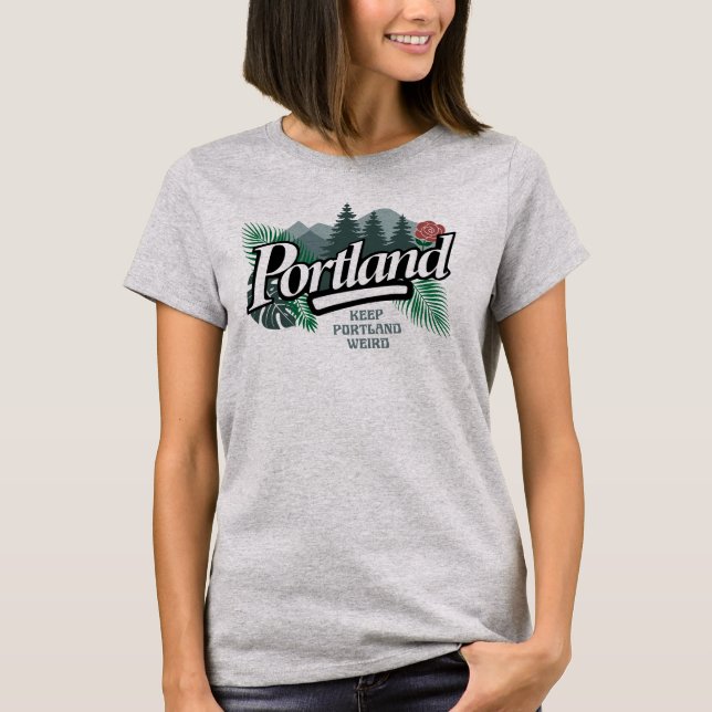 Portland Oregon T Shirt (Framsida)
