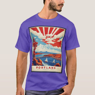 Portland Oregon United States Tourism V T Shirt