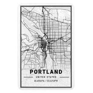 Portland Oregon USA Travel City Karta Magnet