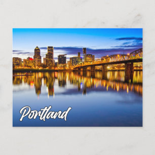Portland, Oregon, vid solnedgång Vykort
