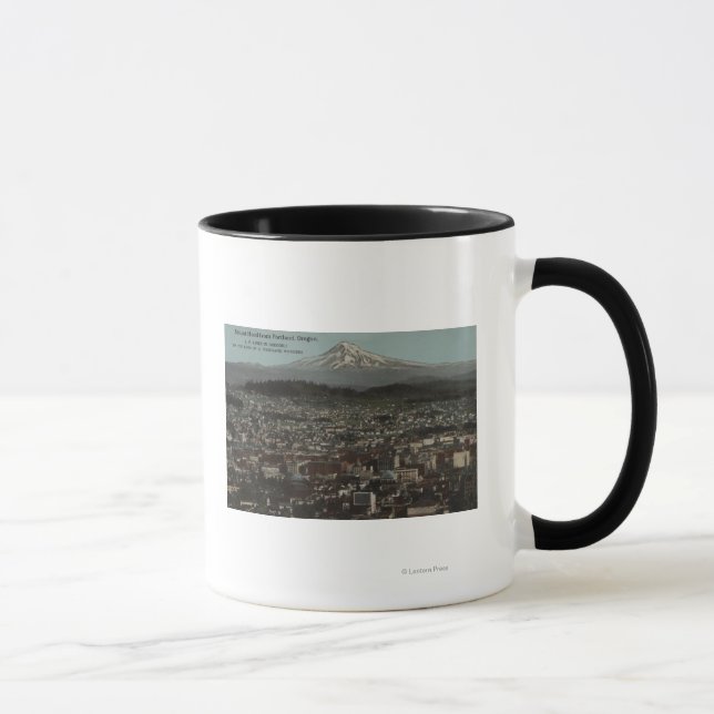 Portland, Oregon - View of Downtown with Mt Mugg (Höger)