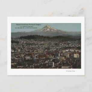 Portland, Oregon - View of Downtown with Mt Vykort