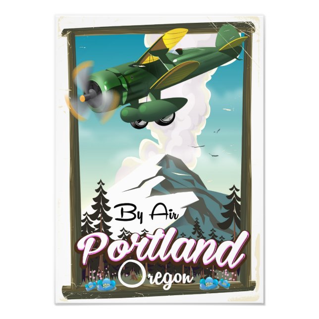 Portland, Oregon vintage resor poster (Framsidan)