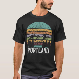 Portland Oregon Vintage Retro Berg 70- tal 80- tal T Shirt