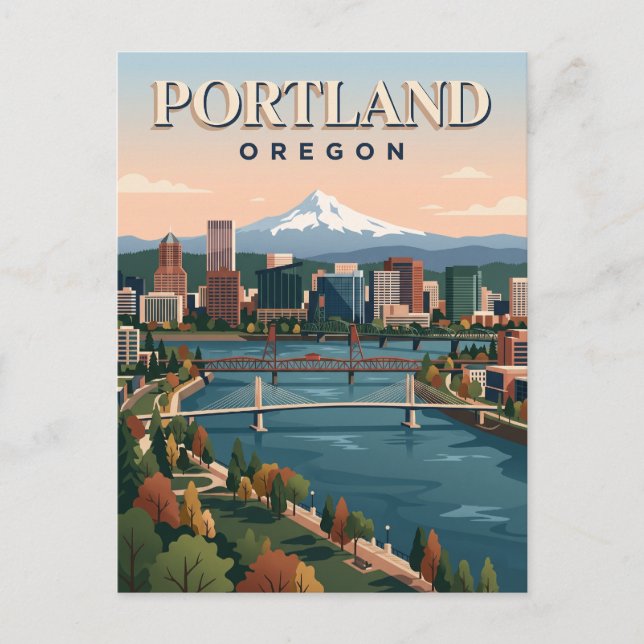 Portland Oregon Vykort (Framsida)
