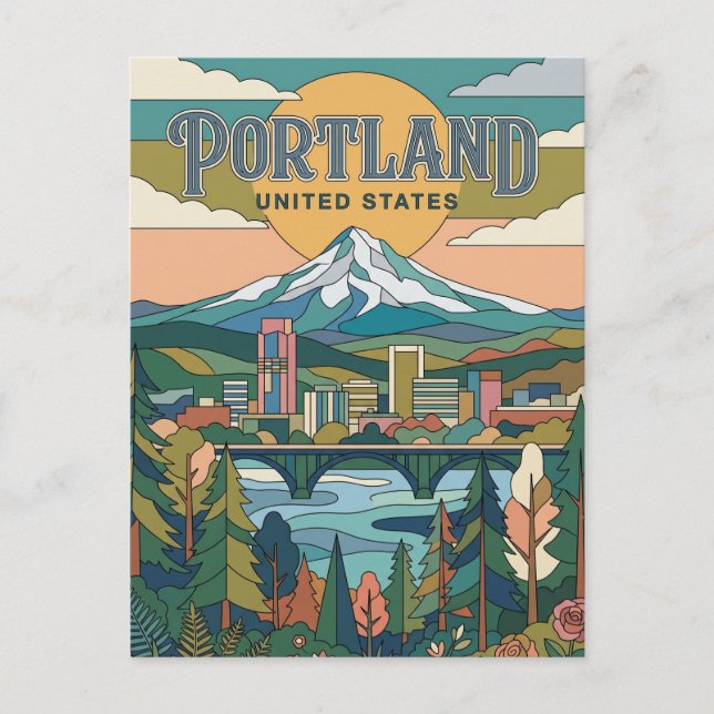 Portland Oregon Vykort (Framsida)