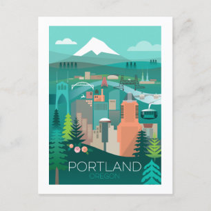 Portland, Oregon-vykort Vykort