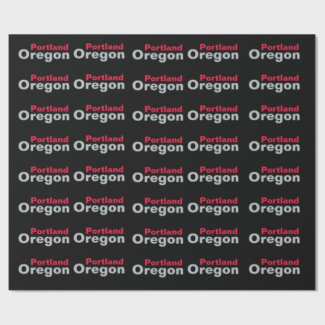 Portland, Oregon Wrapping Papper Presentpapper (Platt)