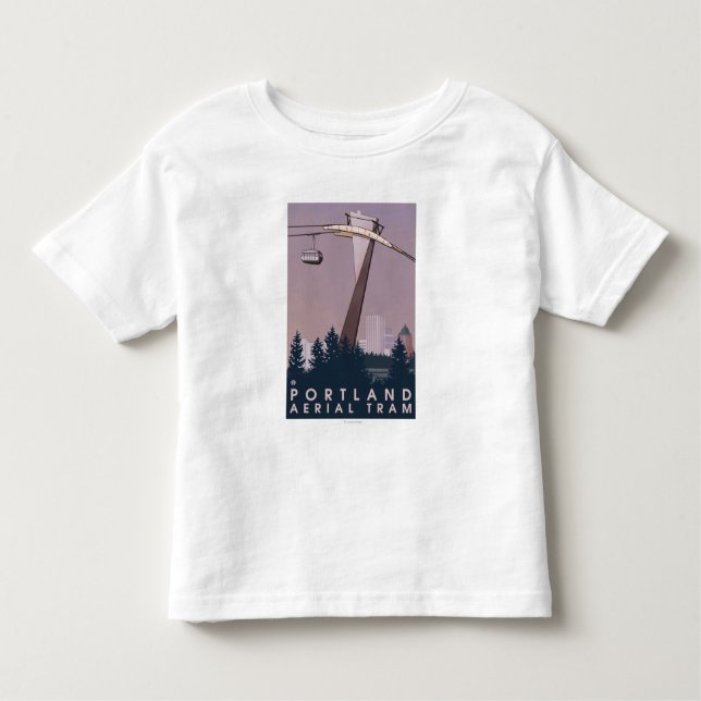 Portland OregonAerial spårvagnplats T-shirt (Framsida)