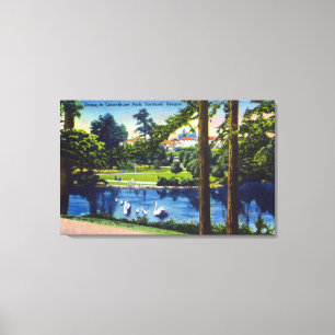 Portland OregonLaurelhurst parkerar plats Canvastryck