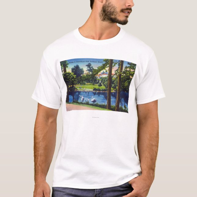 Portland OregonLaurelhurst parkerar plats T-shirt (Framsida)