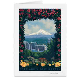 Portland, OregonRose Garden Scene Hälsningskort