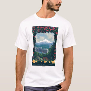 Portland OregonRose trädgårds- plats T Shirt