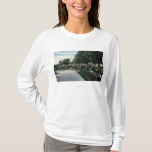 Portland OregonView av en roträdgård Tee Shirt