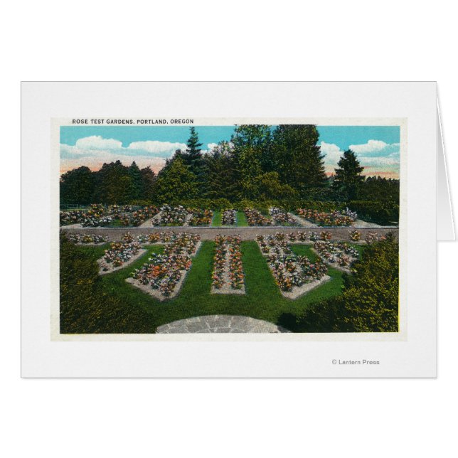 Portland, OregonView of the Ro Test Gardens Hälsningskort (Framsidan Horizontal)