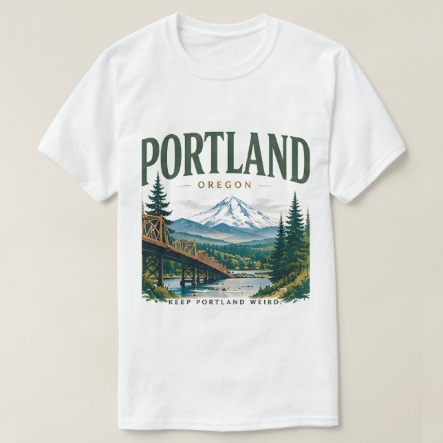 Portland Pacific Northwest T Shirt (Design framsida)