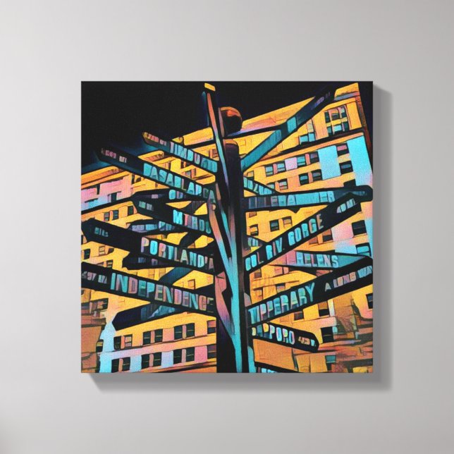 Portland Pioneer Square Canvastryck (Framsida)