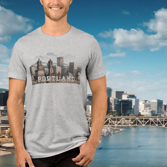 Portland Skyline Graphic T-Shirt (Skapare uppladdad)