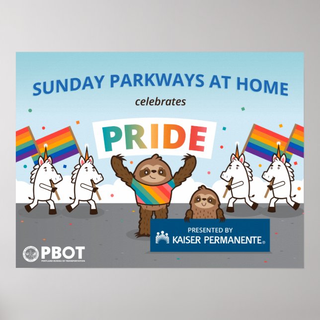 Portland Söndag Parkways poster (Framsidan)