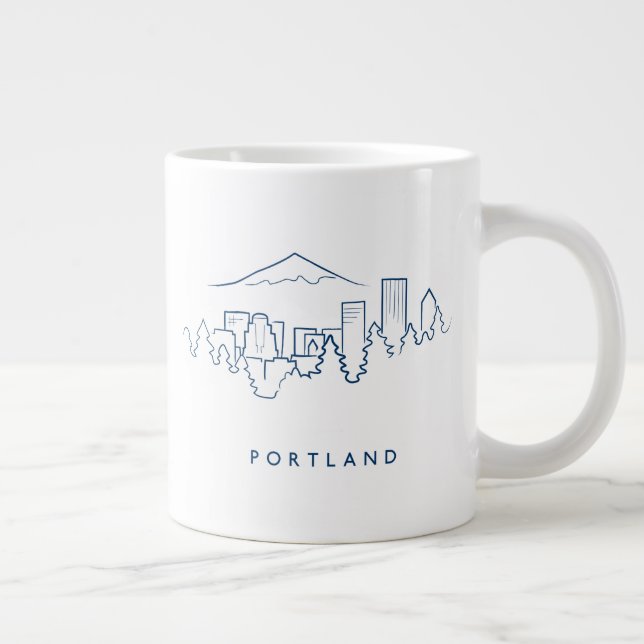 Portland Stadssiluett Jumbo Mugg (Höger)