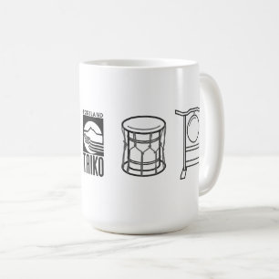 Portland Taiko Stor Linje Konst Mugg