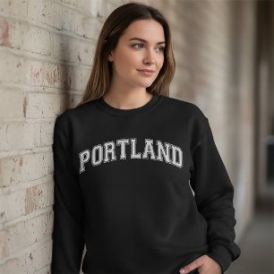 PORTLAND Universitetstilvant Tröja Amerika College Lång Ärmad Tröja