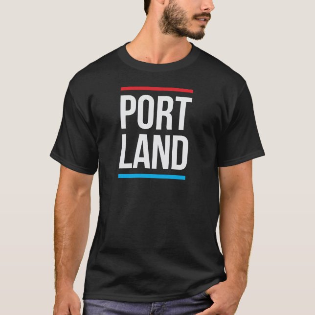 Portland USA stadsdesign T Shirt (Framsida)