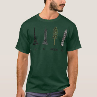Portland Wonders of World Natural Träd Loving Towe T Shirt