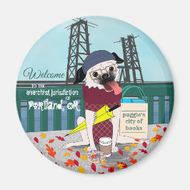 Portlandia Pug: Anarchist Jurisdence Magnet