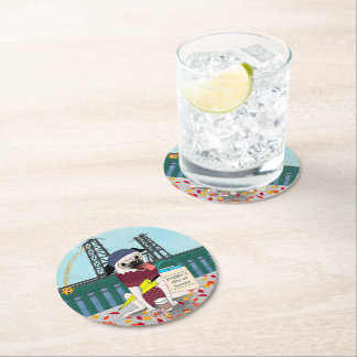 Portlandia Pug: Anarkistisk jurisdiktion Papprare Underlägg Papper Rund