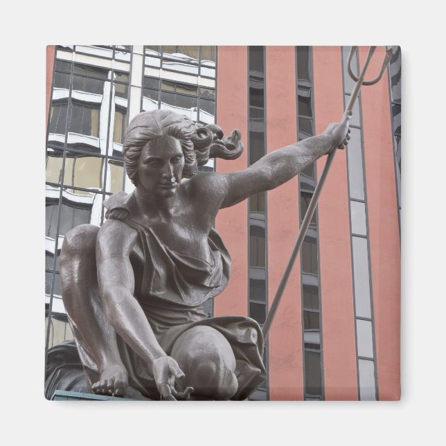 Portlandia statue, Portland, Oregon Magnet (Framsidan)