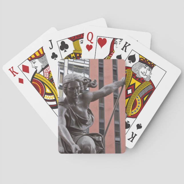 Portlandia statue, Portland, Oregon Spel Kort (Baksidan)