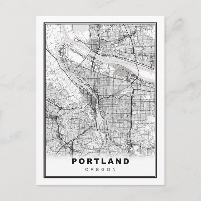 Portlandkarta Vykort (Framsida)