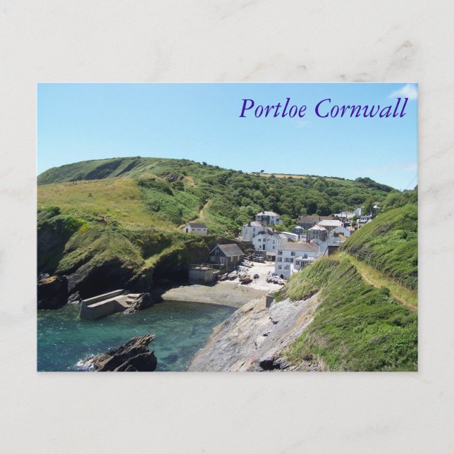Portloe Cornwall England Vykort (Framsida)